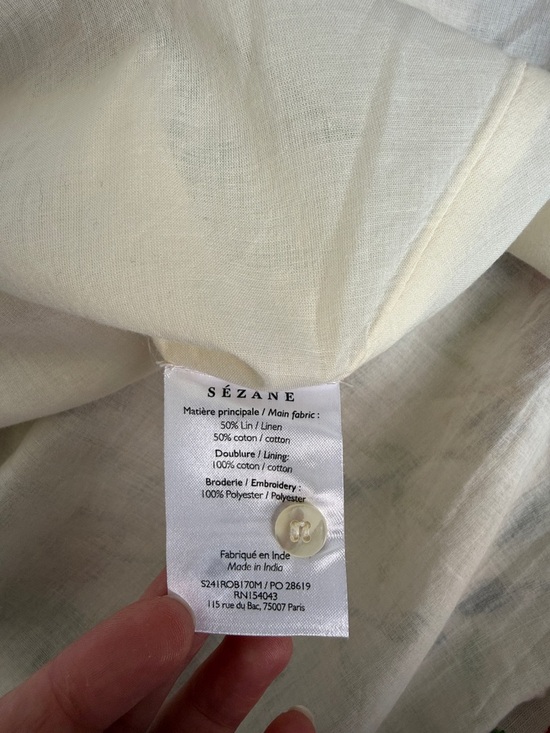 Sezane Editions Alizia Floral Long Sleeve Dress Size 46 = US XXXL or 14 - Picture 9 of 13